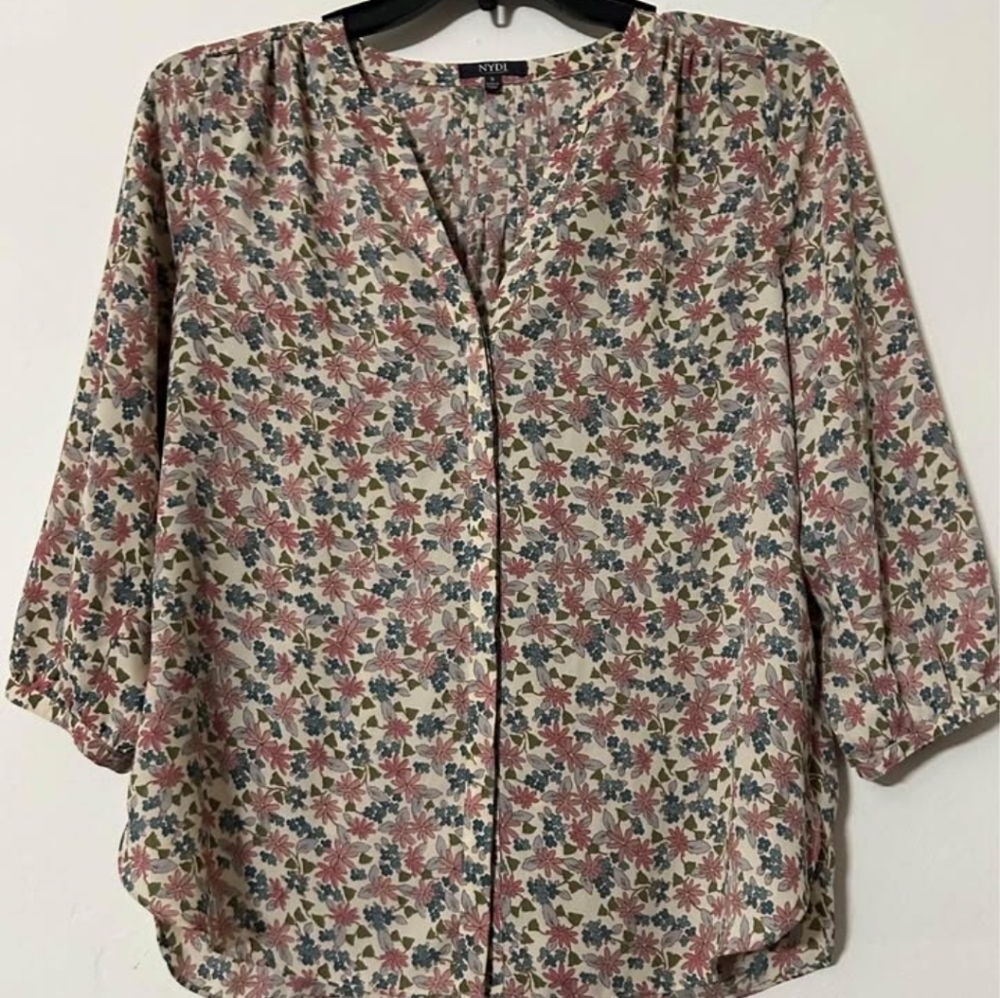 NYDJ Pintuck Blouse Small
